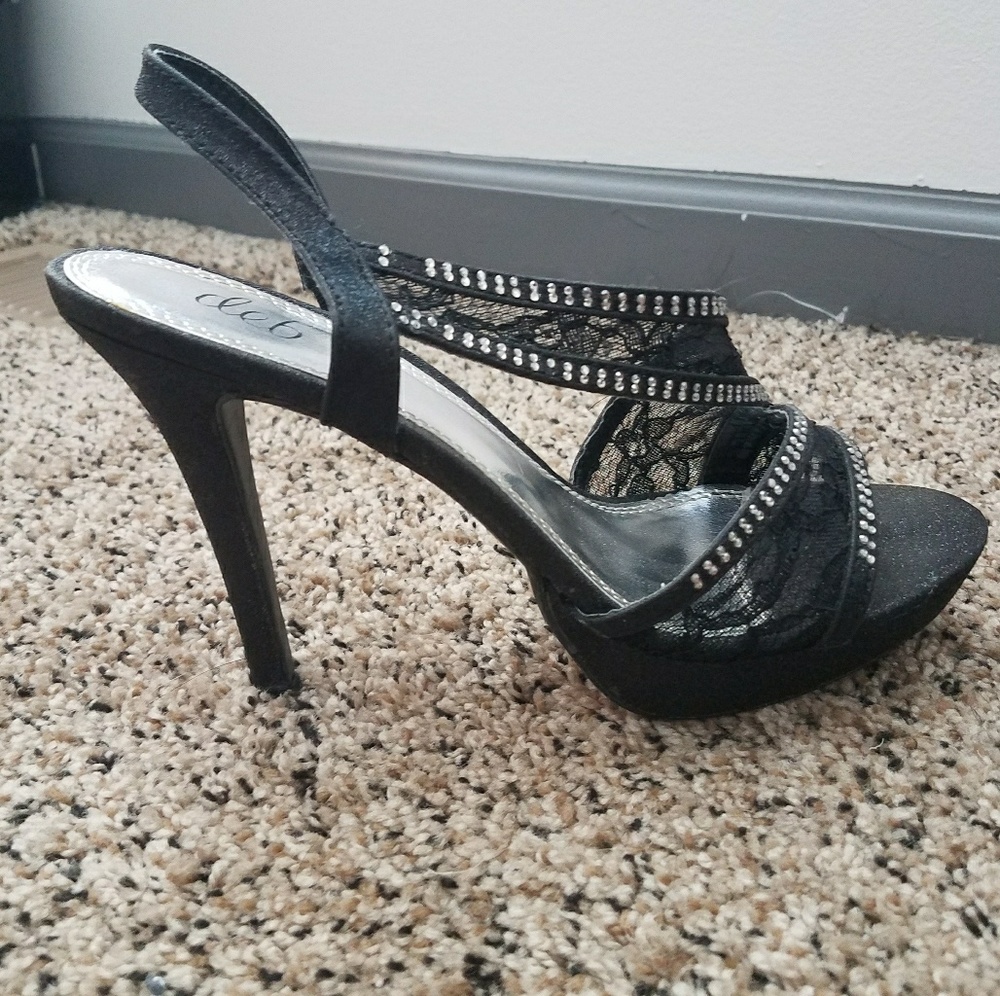 Black Deb Heels